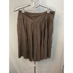 Abercrombie & Fitch Skirt Brown Cotton Blend Casual Midi Skirt Women's M Y2K‎